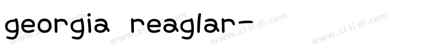 georgia reaglar字体转换